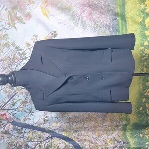 Black pin striped 16P Suit Studio suit jacket